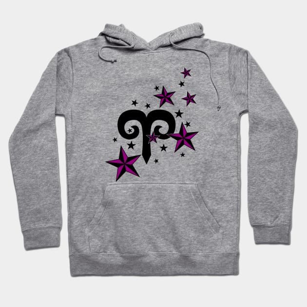 Aries Stars Hoodie by OrneryDevilDesign